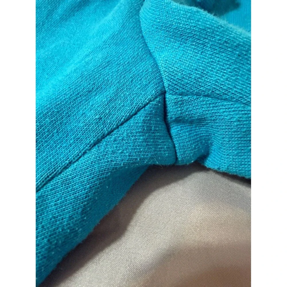 Vintage Justice Turquoise Y2K Fold-Over Graphic Sweatpants Size 14/16